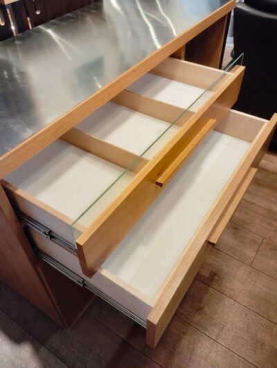 東馬 TOHMA ハウタ HAUTA 幅120 ステンレストップ オーク材 シンプル キッチンカウンター 6