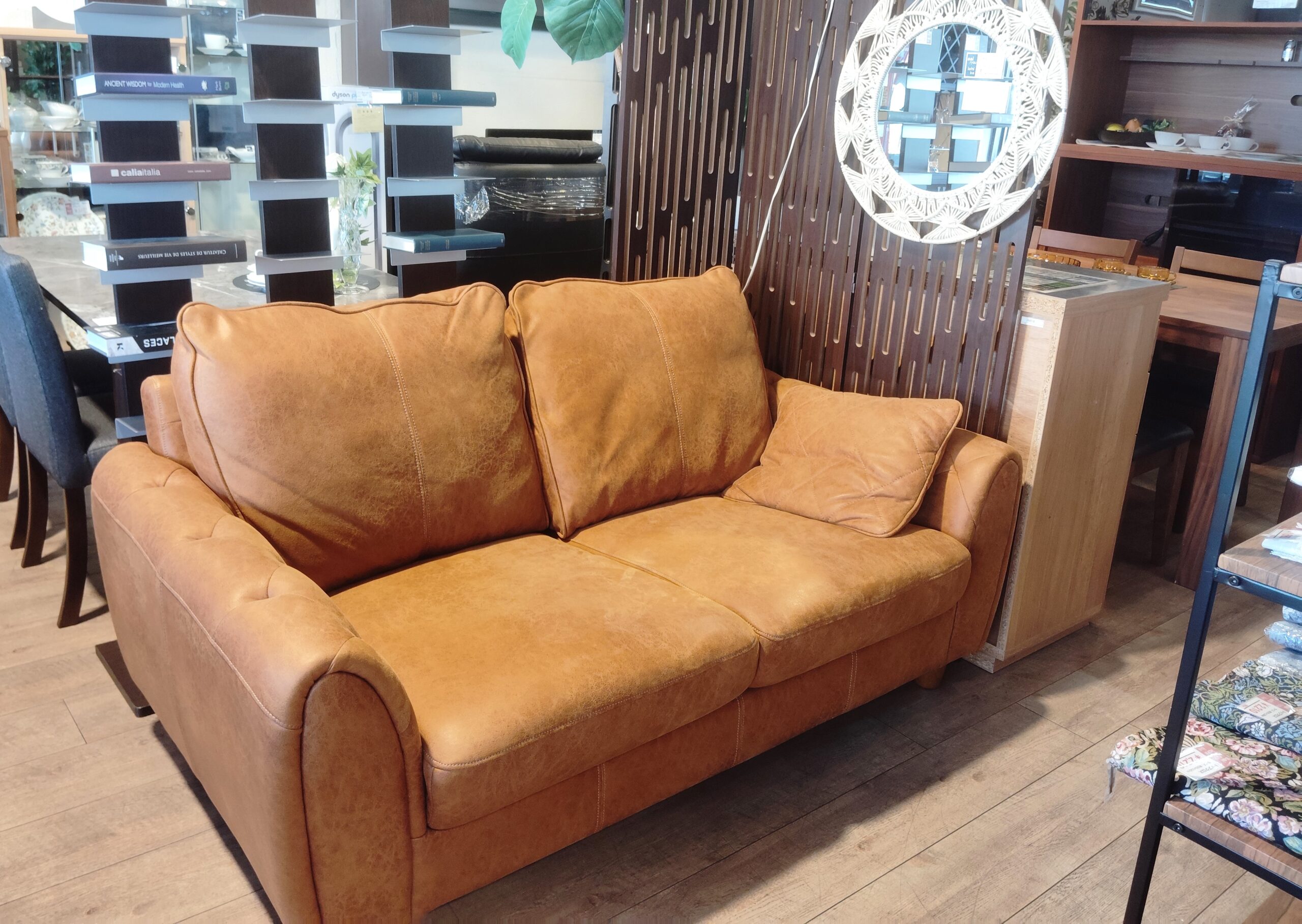 中古品】関家具 RELAX FORM レザーテックス キャメル HENRY ヘンリー 2