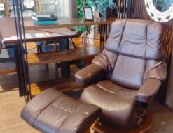 エコーネス EKORNESレザー チーク チョコレート オットマン付き STRESSLESS Classic Reno レノ ストレスレスチェア Mサイズ 6