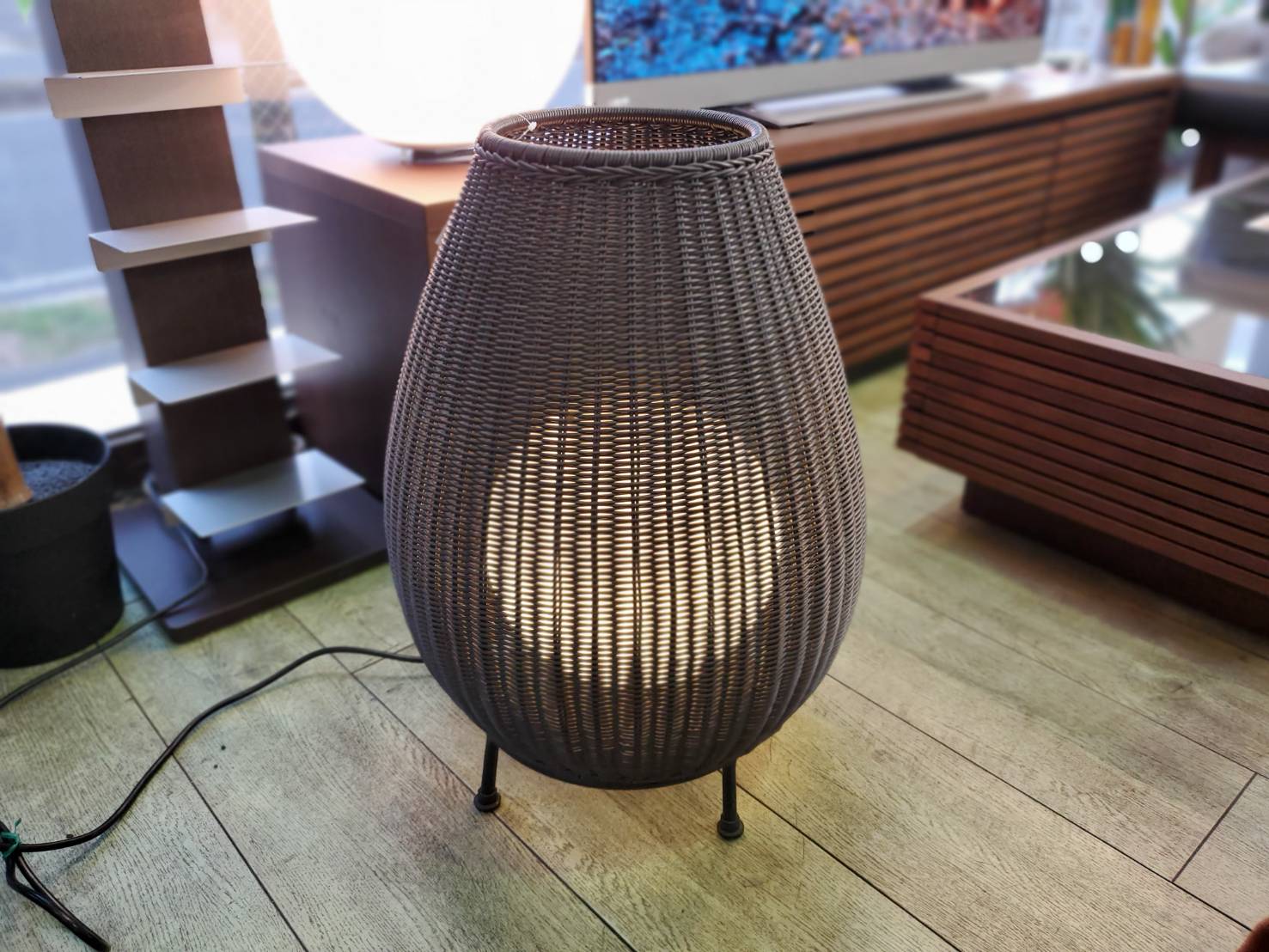 ☆モデルルーム展示品 TAKASHO タカショー ラタンスタンドライト