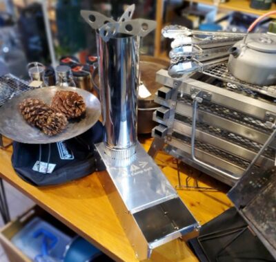 未使用　未使用品　HighCampGo!!　ハイキャンプゴー　Bonflame　ボンフレイム　ボンフレーム　ロケットストーブ　焚き火台　ファイヤーギア　ファイアーギア　キャンプ　アウトドア　ソロキャン　ドラフト効果　防災　防災グッズ　コンパクト　高火力　分離収納型　煙突効果　リサイクルショップ　再良市場　天白　名東　昭和　千種　瑞穂　緑　日進　豊明　東郷　おススメ　オススメ お洒落　オシャレ