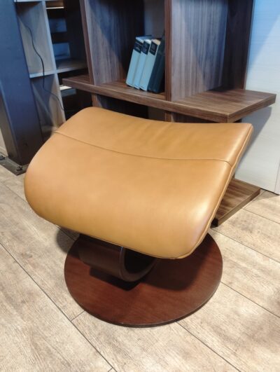 Simmons シモンズ Fjords フィヨルド Cベース ダークチェリー ブラウン系 オットマン付き パーソナルチェア 6