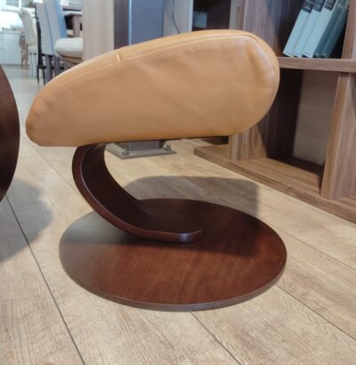 Simmons シモンズ Fjords フィヨルド Cベース ダークチェリー ブラウン系 オットマン付き パーソナルチェア 7