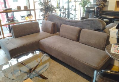 西口木工 ワッフル Waffle  ファブリック アームレス カウチソファ