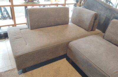 西口木工 ワッフル Waffle  ファブリック アームレス カウチソファ 4