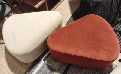 Bo Concept ボーコンセプト OTTAWA オタワ カリム・ラシッド ベージュ オレンジベルベッド 片側ローバック トライアングルスツール ソファセット 4