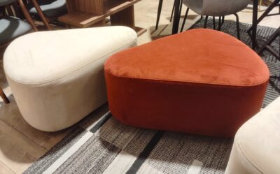 Bo Concept ボーコンセプト OTTAWA オタワ カリム・ラシッド ベージュ オレンジベルベッド 片側ローバック トライアングルスツール ソファセット 5