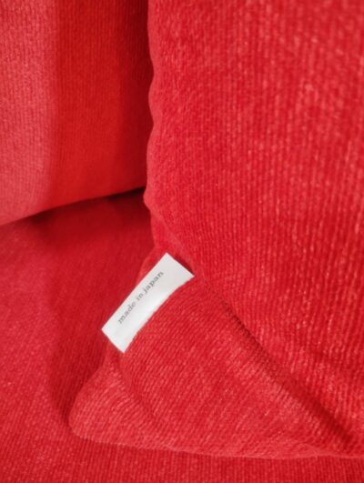 FLANNEL SOFA フランネルソファ ヘッドレスト付き レッド スウェード調 日本製 2シーターソファ