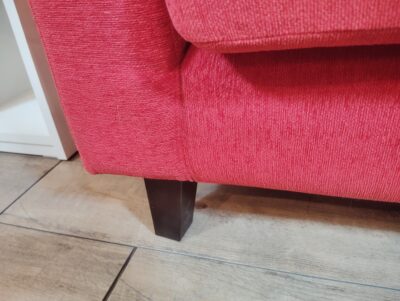 FLANNEL SOFA フランネルソファ ヘッドレスト付き レッド スウェード調 日本製 2シーターソファ 1