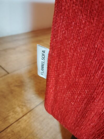 FLANNEL SOFA フランネルソファ ヘッドレスト付き レッド スウェード調 日本製 2シーターソファ 4