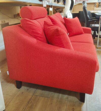 FLANNEL SOFA フランネルソファ ヘッドレスト付き レッド スウェード調 日本製 2シーターソファ 5