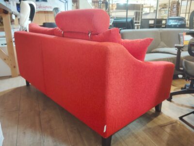 FLANNEL SOFA フランネルソファ ヘッドレスト付き レッド スウェード調 日本製 2シーターソファ 6