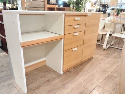 MOMO NATURAL HOLM ホルム OAK オーク材 作業台 ダストボックススペース キッチンカウンター 6