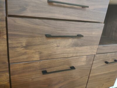 キッチン家具 ブラウン系 作業台 家電収納 木目調デザイン ステンレス天板 キッチンカウンター  1