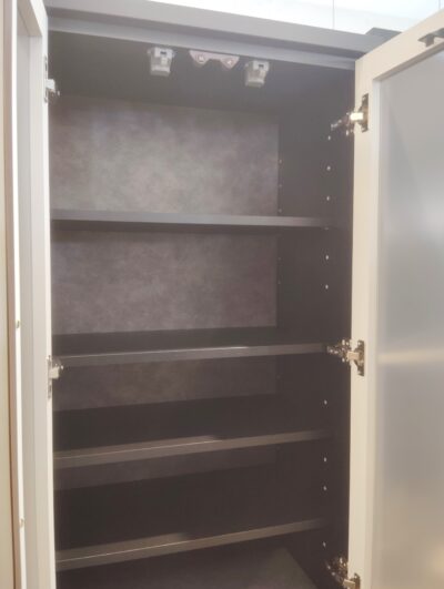 NITORI ラピス クローチェ スリム ダーク系 キッチン収納 耐震ロック 観音開き 食器棚 カップボード 2