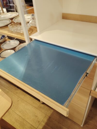 MOMO NATURAL HOLM ホルム 幅98㎝ メラミン天板 作業台付き ナチュラル レンジボード 4