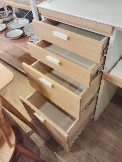 MOMO NATURAL HOLM ホルム 幅98㎝ メラミン天板 作業台付き ナチュラル レンジボード 5