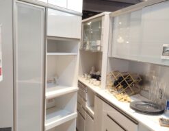 AYANO CRAFT 綾野製作所 幅100 上棚付き プッシュ扉 鏡面仕上げ ホワイト 食器棚 家電収納 レンジボード 7