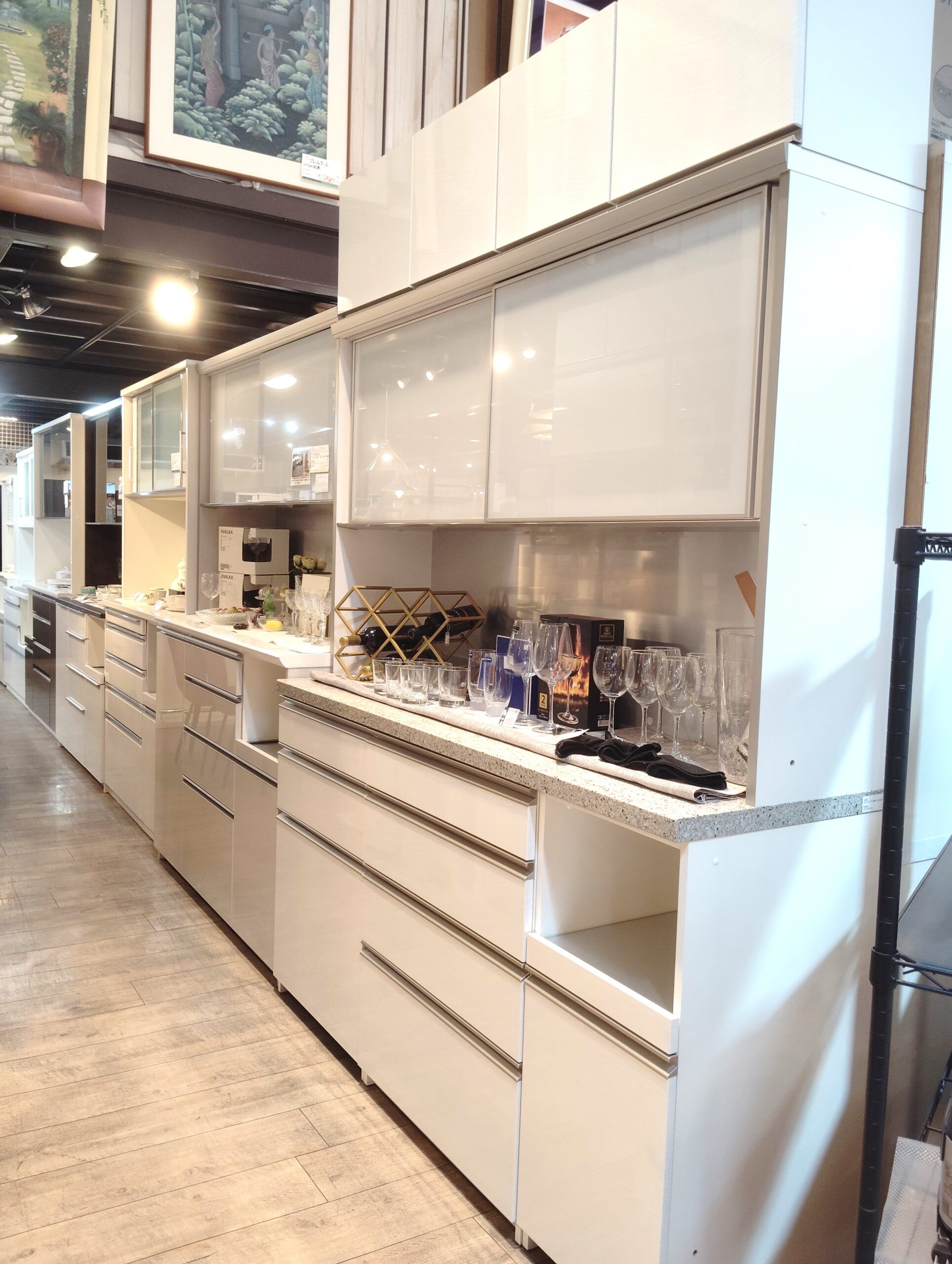 ★リユースのサカイ千葉中央店★ パモウナ レンジボード  H206×D45×W121 クリーニング済み TC6909 ☆リユースのサカイ千葉中央店☆ パモウナ レンジボード H206×D45×W121