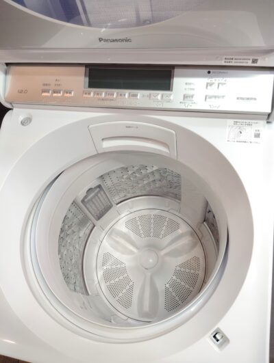 Panasonic 2020年製 NA-FA120V3 ホワイト ECONAVI 省エネ 温水泡洗浄W BIGサークル 12㎏ 縦型 全自動洗濯機 3
