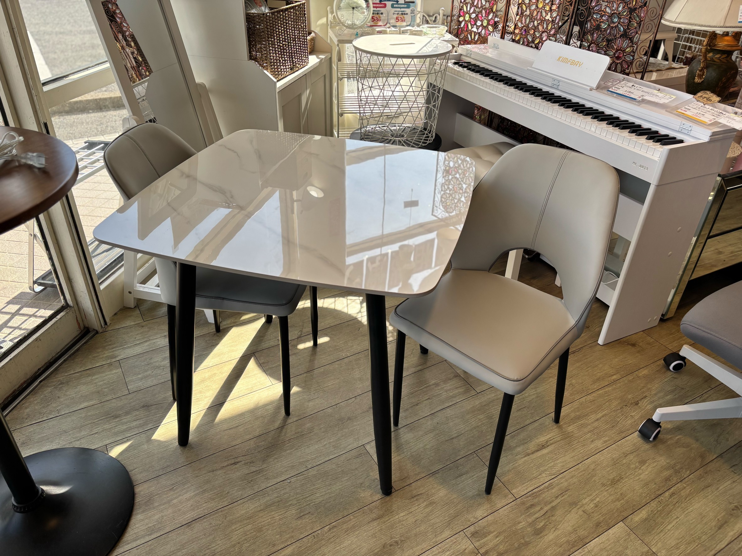 ダイニングテーブルセット　　お譲り先決定しました。 4人掛けダイニングテーブルセット | 幅150cm 5点セット | ナチュラル