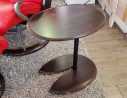 EKORNES　エコーネス　エコーネス社　エリプステーブル　サイドテーブル　ミニテーブル　昇降テーブル　楕円形　だ円形　ブラウンカラー　昇降　高さ調節可能　北欧　ノルウェー　リサイクルショップ　再良市場　天白　名東　昭和　千種　瑞穂　緑　日進　豊明　東郷　おススメ　オススメ お洒落　オシャレ　中古　美品