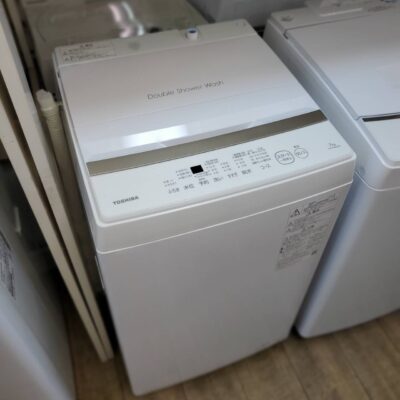 TOSHIBA　東芝　7.0kg　7kg　洗濯機　全自動洗濯機　縦型　タテ型　たて型　2023年製　高年式　AW-7GME2　簡易乾燥　送風乾燥　ダブルシャワー洗浄　部屋干しモード　スピードコース　シンプル操作　コンパクト　リサイクルショップ　再良市場　天白　名東　昭和　千種　瑞穂　緑　日進　豊明　東郷　おススメ　オススメ 中古