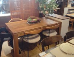 CRASH GATE 関家具 DECO デコテーブル W160 古木 アトムチェア ダイニング5点セット