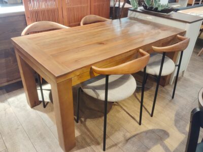 CRASH GATE 関家具 DECO デコテーブル W160 古木 アトムチェア ダイニング5点セット 1