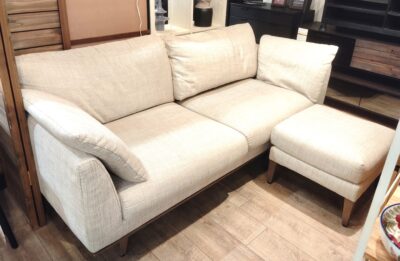 NOYES セルボ Cervo X5 国産 リビング家具 ワイド アイボリー系 オットマン付き 3シーターソファ 1