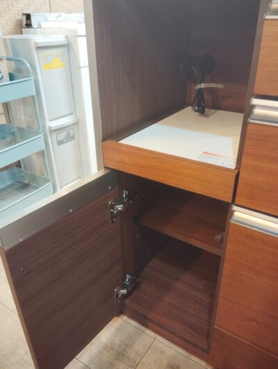 シギヤマ家具 ソフトクローズ ブラウン ハイカウンター 高級感 幅100 キッチンカウンター 2