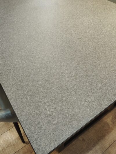 ダイニングセット 石調 スチール脚 幅150 アームチェア アームベンチ メラミン調天板 コンクリ模様 スタイリッシュ ダイニング4点セット 食卓セット 2