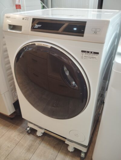 AQUA 2024年製 AQW-DM12R ホワイト まっ直ぐドラム ヒートポンプ式 12㎏洗い 6㎏乾燥 ドラム式洗濯乾燥機 1