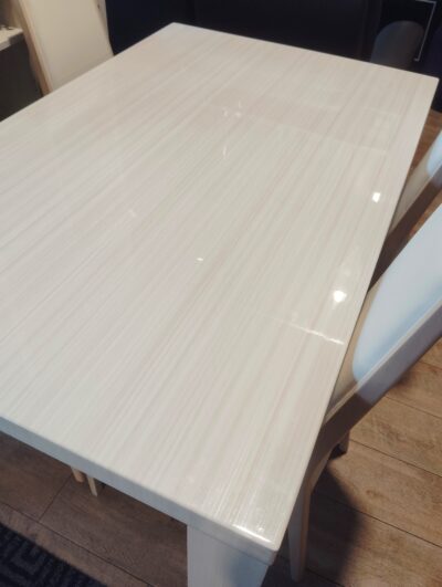 シギヤマ家具 セーヌⅡ SEINEⅡ ハイグロス天板 UV塗装 ホワイト系 ハイバックチェア ダイニング5点セット 3