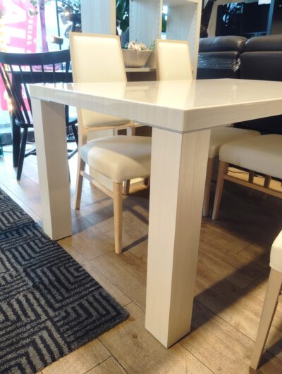 シギヤマ家具 セーヌⅡ SEINEⅡ ハイグロス天板 UV塗装 ホワイト系 ハイバックチェア ダイニング5点セット 4