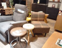 CRASHGATE クラッシュゲート CHELSEA SOFA チェルシー 一人掛け チェック柄 ブラウン系 1シーターソファ