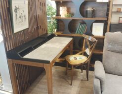 ART STONE FURNITURE ラバーウッド ホテルライク パソコンデスク ストーン調 リアルストーン ワークデスク 4