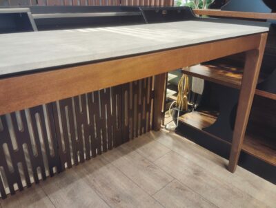 ART STONE FURNITURE ラバーウッド ホテルライク パソコンデスク ストーン調 リアルストーン ワークデスク 3