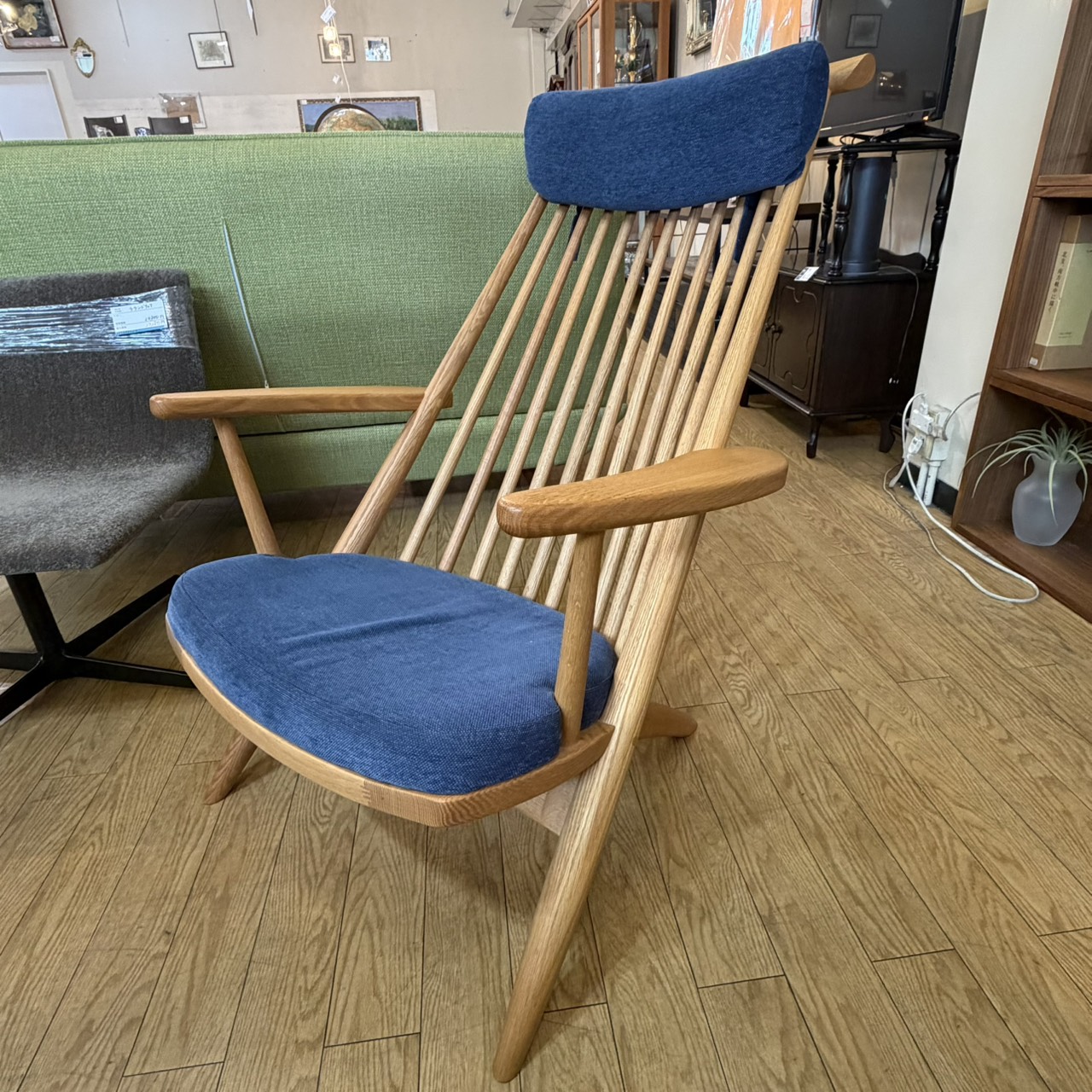 中古】KASHIWA CIVIL イージーチェア イス 椅子 ブルー 買取しました