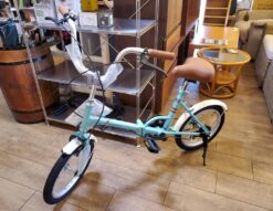 simplestyle　シンプルスタイルf　折りたたみ自転車　折り畳み自転車　折り畳み式　自転車　新品　未使用　展示品　アクアブルー　コンパクト　省スペース　組み立て簡単　キャンプ　お出かけ　ピクニック　外出先　16インチ　ミニマム　リサイクルショップ　再良市場　天白　名東　昭和　千種　瑞穂　緑　日進　豊明　東郷　おススメ　オススメ お洒落　オシャレ　美品