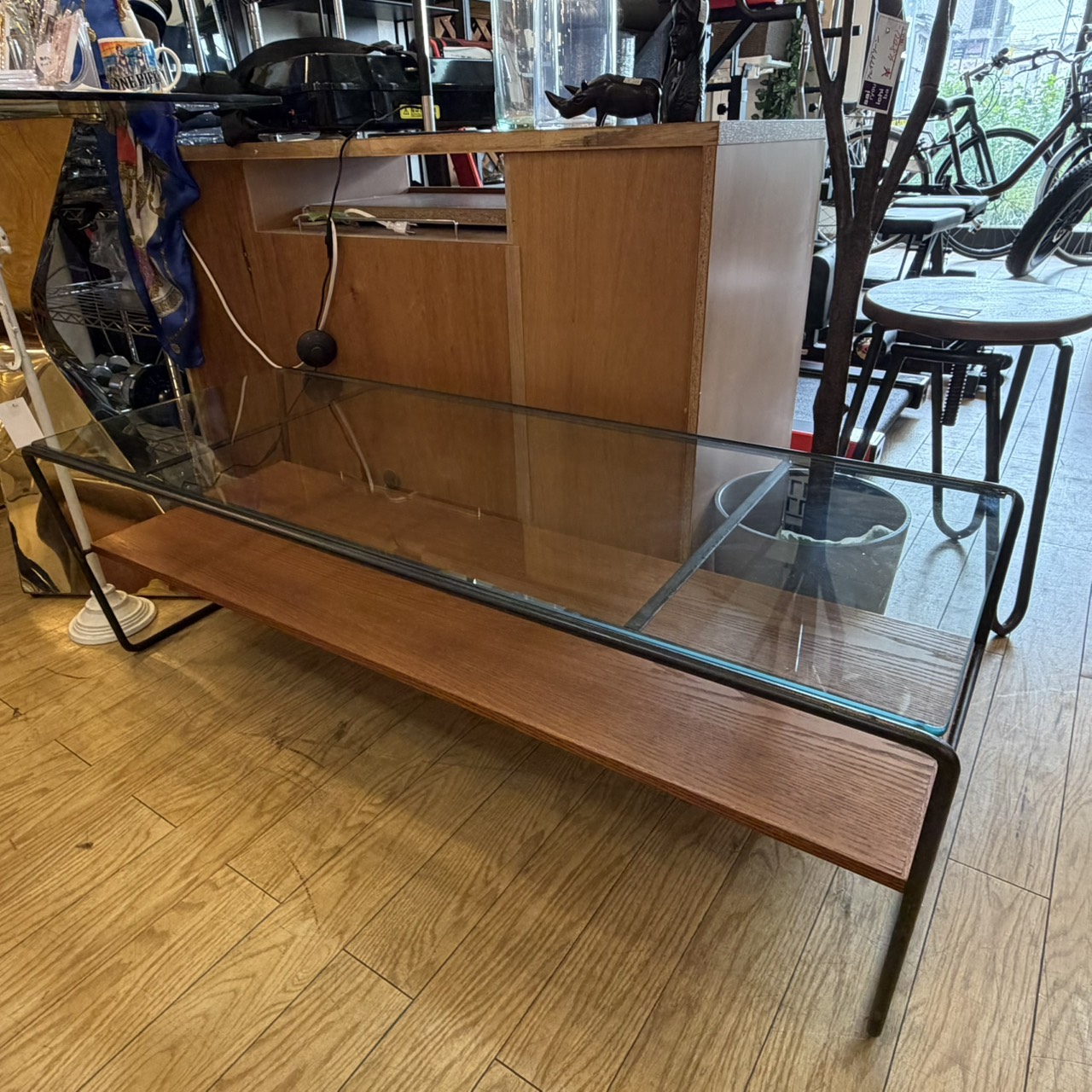 中古】a.depeche socph center table(ソコフ センターテーブル) ガラス