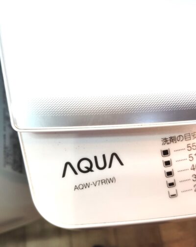 AQUA 2025年製 AQW-V7R ガラストップドア 省エネ 低騒音 低振動 7㎏ 全自動洗濯機