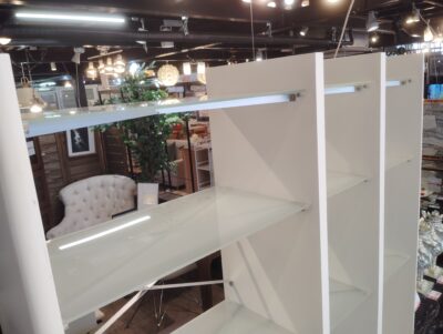 MKマエダ リビング家具 Linx リンクス 間仕切り ガラス棚板 スタイリッシュ ハイシェルフ 1