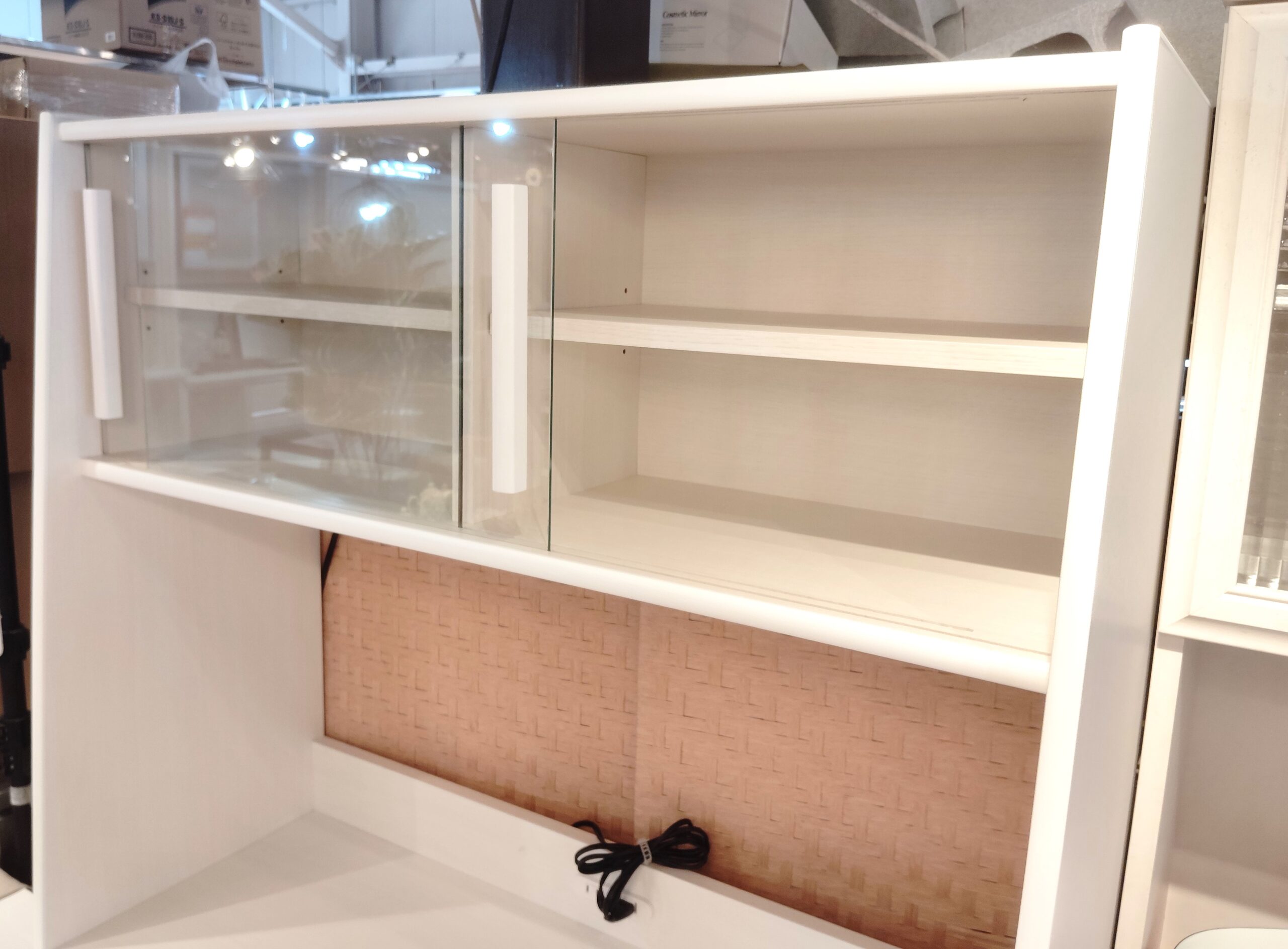 NITORI/ニトリ キッチンボード 白【ユーズドユーズ名古屋天白店】 見せる収納☆】ニトリ NNA002 KB100WW ホワイトウォッシュ 木目調 幅