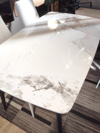サカイ工芸 ナル セラミックテーブル ホワイト系 calligaris カリガリス ダイニングチェア AIDA SOFT アイダソフト ファブリック ダイニング5点セット 4