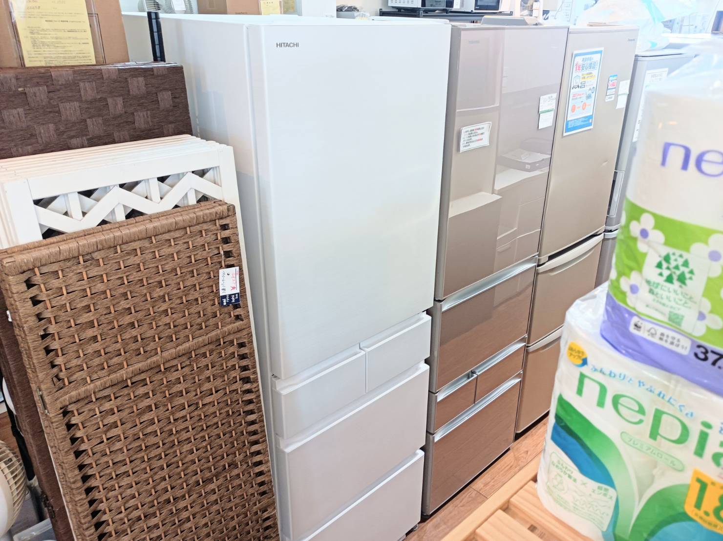 HITACHI 日立 470L 冷凍冷蔵庫 R-HWS47 5ドア 買い取りました！ 26年7