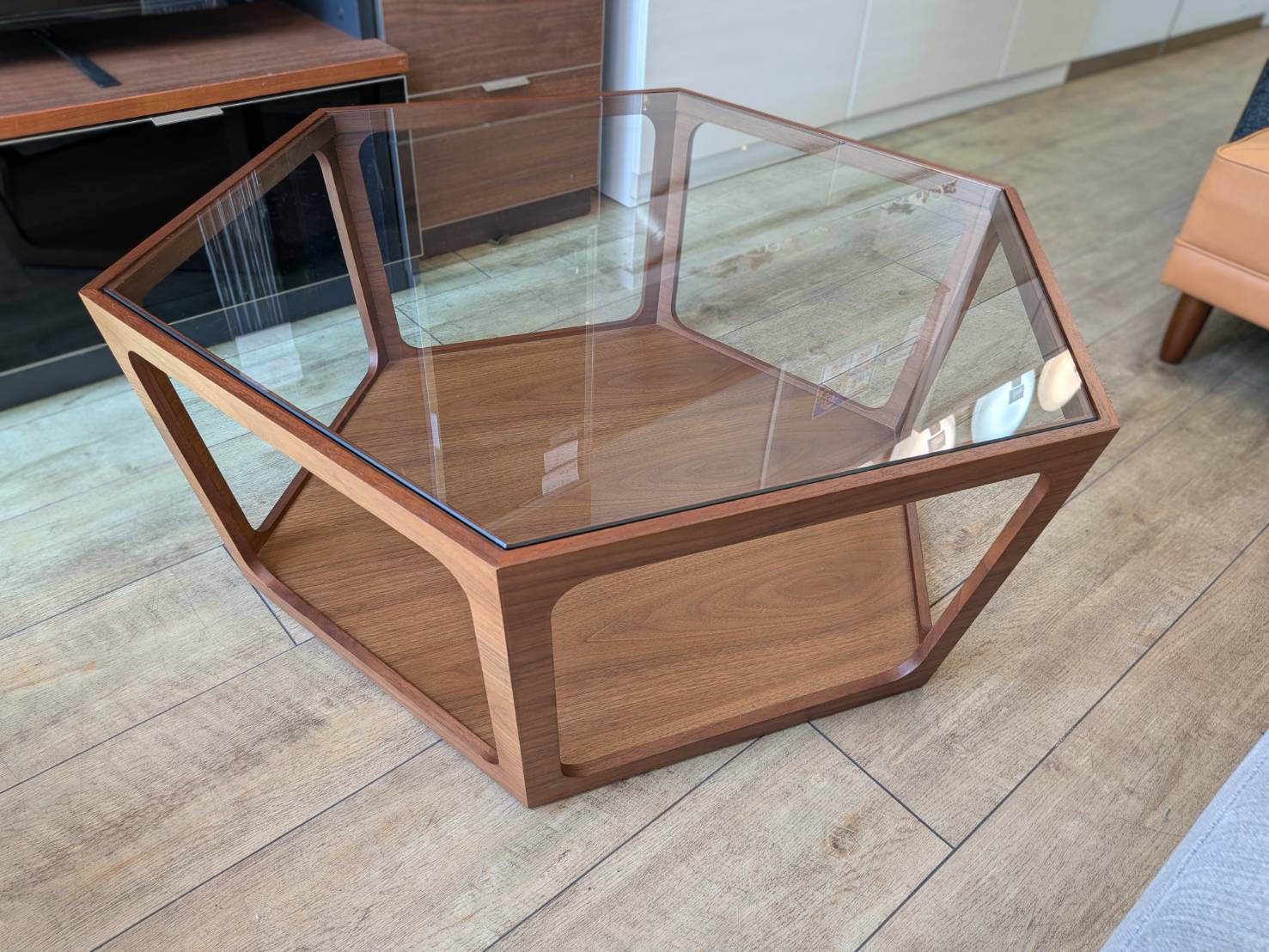 桜屋工業　CHERRY センターテーブル 六角形ガラス ☆CHERRRY 桜屋工業 センターテーブル HOMEDAY ホームデイ