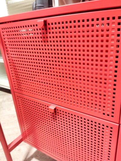 IKEA NIKKEBY ニッケビー レッド スチール製 4ドロワー 引き出し スチールチェスト 4