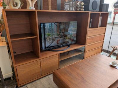 MUJI 無印良品 リビングボード テレビボード テレビ台 スタッキングキャビネット ウォールナットカラー ウォルナットカラー ダークブラウン 木目 大型 ロータイプ 低め 大容量収納 50インチ リサイクルショップ 再良市場 天白 名東 昭和 千種 瑞穂 緑 日進 豊明 東郷 おススメ オススメ お洒落 オシャレ 中古