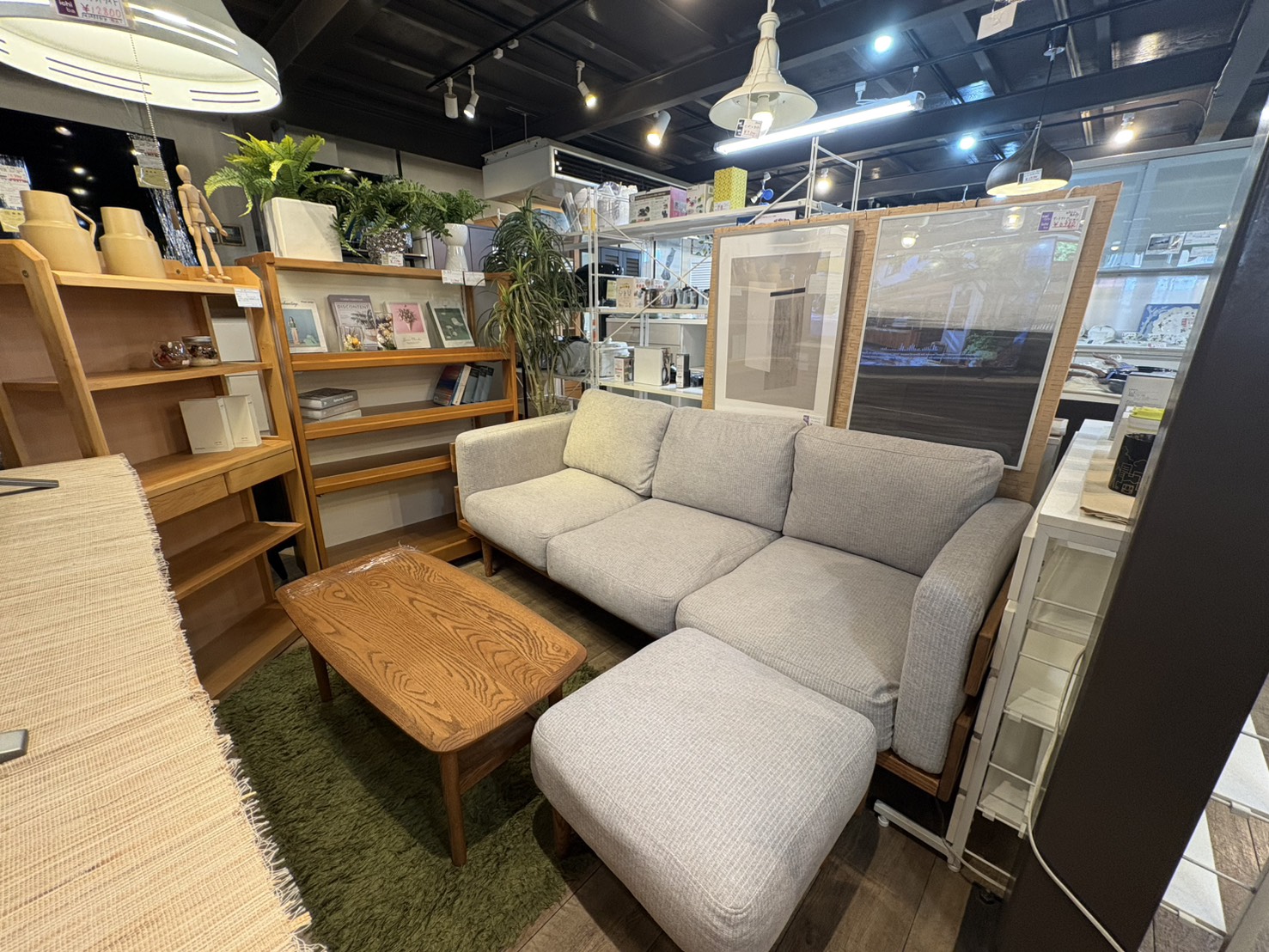 MOMO NATURAL【FOB SOFA】3シータソファ オットマン付 【FD LOW TABLE